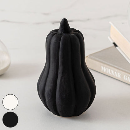 フルーツオブジェ CLY-43 東谷 オブジェ かぼちゃ ひょうたん型 小物 置物 インテリア雑貨 玄関 野菜 陶器 マット仕上げ アート おしゃれ コンパクト 観賞 リビング かわいい 黒 ブラック(代引不可)