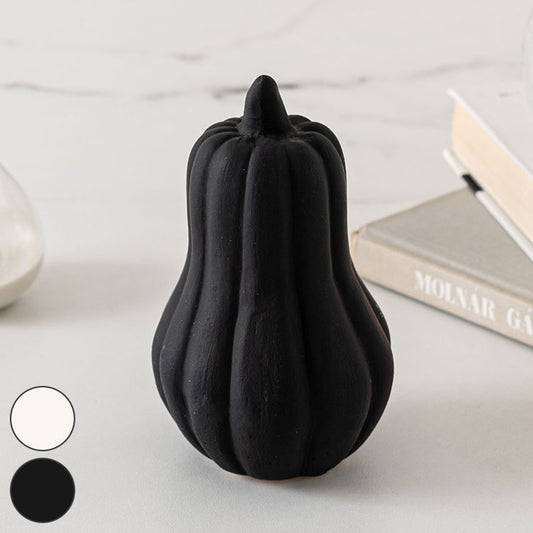 フルーツオブジェ CLY-43 東谷 オブジェ かぼちゃ ひょうたん型 小物 置物 インテリア雑貨 玄関 野菜 陶器 マット仕上げ アート おしゃれ コンパクト 観賞 リビング かわいい 黒 ブラック(代引不可)
