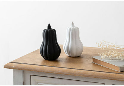 フルーツオブジェ CLY-43 東谷 オブジェ かぼちゃ ひょうたん型 小物 置物 インテリア雑貨 玄関 野菜 陶器 マット仕上げ アート おしゃれ コンパクト 観賞 リビング かわいい 黒 ブラック(代引不可)