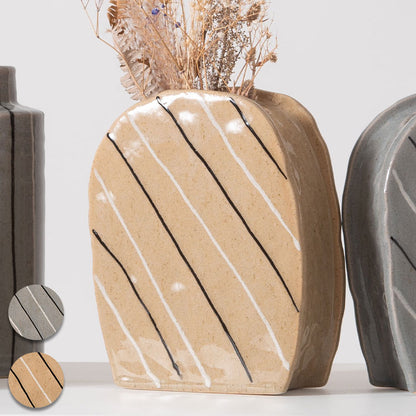 フラワーベース CLY-70 東谷 フラワーベース 花瓶 花びん かびん フラワースタンド 陶器 北欧 おしゃれ ドライフラワー シンプル 艶 生花 枝物 卓上 床置き 陶器製 和モダン モダン レトロ(代引不可)