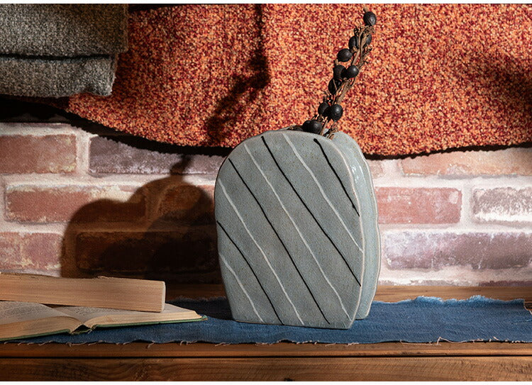 フラワーベース CLY-70 東谷 フラワーベース 花瓶 花びん かびん フラワースタンド 陶器 北欧 おしゃれ ドライフラワー シンプル 艶 生花 枝物 卓上 床置き 陶器製 和モダン モダン レトロ(代引不可)