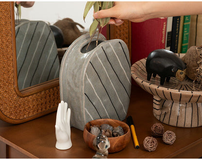 フラワーベース CLY-70 東谷 フラワーベース 花瓶 花びん かびん フラワースタンド 陶器 北欧 おしゃれ ドライフラワー シンプル 艶 生花 枝物 卓上 床置き 陶器製 和モダン モダン レトロ(代引不可)