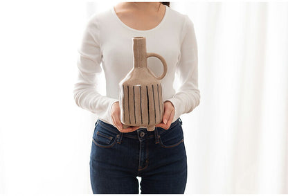 フラワーベース CLY-73 東谷 フラワーベース 花瓶 花びん かびん フラワースタンド 陶器 北欧 おしゃれ ドライフラワー シンプル 艶 生花 枝物 卓上 床置き 陶器製 和モダン モダン レトロ ベーシック(代引不可)