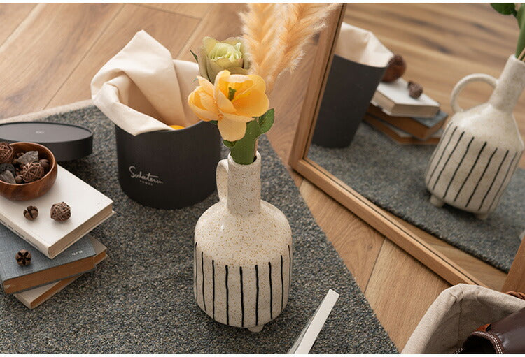 フラワーベース CLY-73 東谷 フラワーベース 花瓶 花びん かびん フラワースタンド 陶器 北欧 おしゃれ ドライフラワー シンプル 艶 生花 枝物 卓上 床置き 陶器製 和モダン モダン レトロ ベーシック(代引不可)