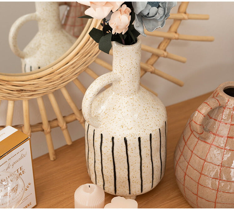 フラワーベース CLY-73 東谷 フラワーベース 花瓶 花びん かびん フラワースタンド 陶器 北欧 おしゃれ ドライフラワー シンプル 艶 生花 枝物 卓上 床置き 陶器製 和モダン モダン レトロ ベーシック(代引不可)