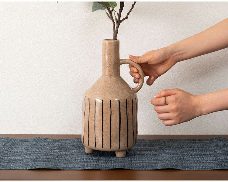 フラワーベース CLY-73 東谷 フラワーベース 花瓶 花びん かびん フラワースタンド 陶器 北欧 おしゃれ ドライフラワー シンプル 艶 生花 枝物 卓上 床置き 陶器製 和モダン モダン レトロ ベーシック(代引不可)