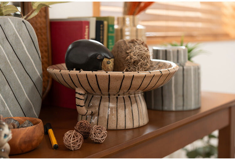 トレイベース CLY-74 東谷 トレー トレイ オブジェ インテリア 雑貨 置物 小物入れ アクセサリートレイ ディスプレイ おしゃれ お洒落 北欧 陶器 セラミック モダン オーナメント 直径26cm(代引不可)