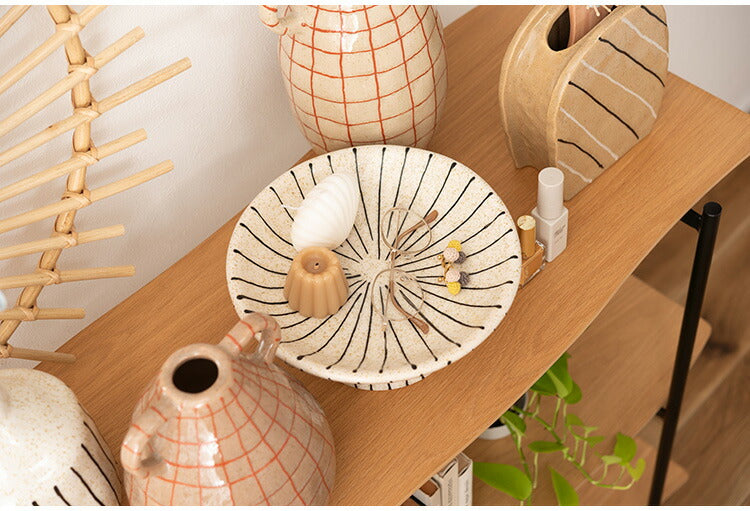 トレイベース CLY-74 東谷 トレー トレイ オブジェ インテリア 雑貨 置物 小物入れ アクセサリートレイ ディスプレイ おしゃれ お洒落 北欧 陶器 セラミック モダン オーナメント 直径26cm(代引不可)