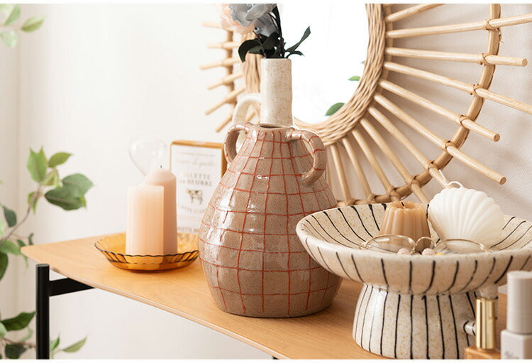 フラワーベース CLY-75 東谷 フラワーベース 花瓶 花びん かびん フラワースタンド 陶器 北欧 おしゃれ ドライフラワー シンプル 艶 生花 枝物 卓上 床置き 陶器製 和モダン モダン レトロ(代引不可)