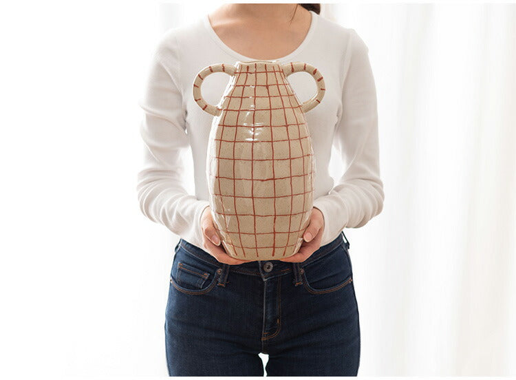 フラワーベース CLY-76 東谷 フラワーベース 花瓶 花びん かびん フラワースタンド 陶器 北欧 おしゃれ ドライフラワー シンプル 艶 生花 枝物 卓上 床置き 陶器製 和モダン モダン レトロ(代引不可)