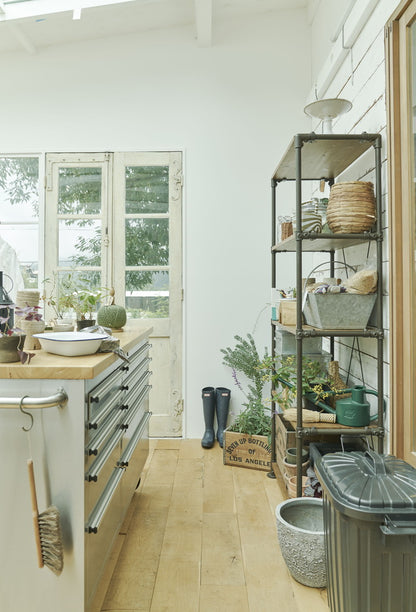 ツールキャビネット シルバー 幅157cm ステンレス 収納家具 天然木 ラバーウッド インテリア 家具 シンプル 新生活 2人掛けカウンター 移動式 おしゃれ 作業台 ツールワゴン(代引不可)