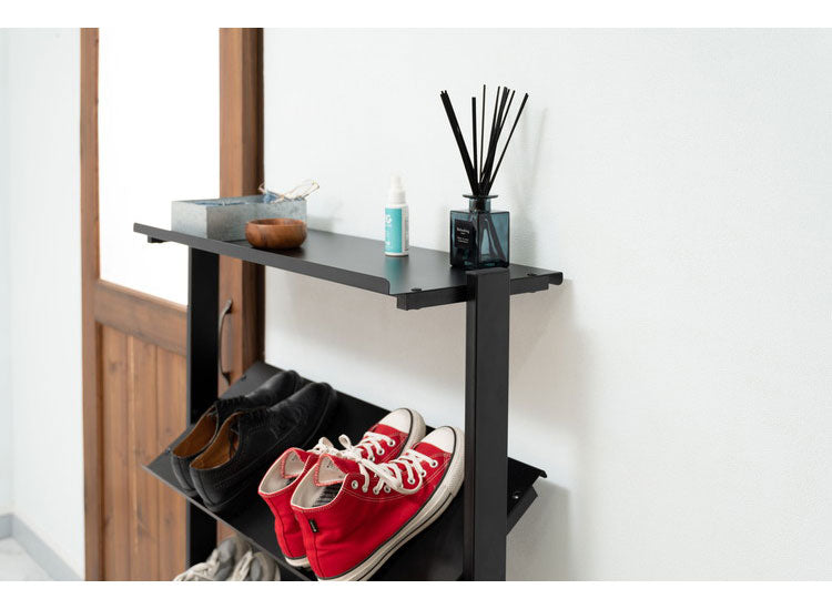 2WAY 4段 ラック 幅80.5cm シェルフ 棚 収納棚 オープンラック 本棚 斜め 店舗ディスプレイ 什器 スチール シンプル ブラック スモークピンク ホワイト(代引不可)