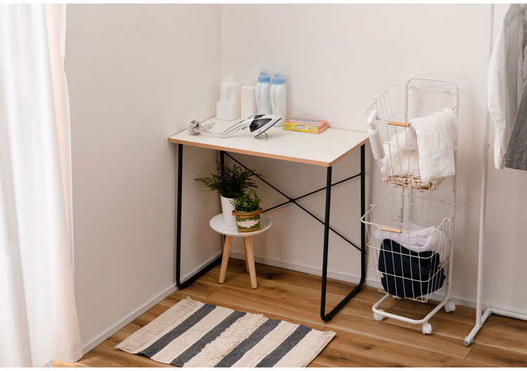 デスク 幅80cm 木製 スチール脚 コンパクト 省スペース インテリア 北欧 リモートワーク 在宅ワーク リビング ダイニング シンプル 机 デスク テーブル パソコンデスク(代引不可)