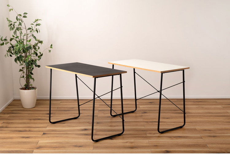 デスク 幅100cm 木製 スチール脚 コンパクト 省スペース インテリア 北欧 リモートワーク 在宅ワーク リビング ダイニング シンプル 机 デスク テーブル パソコンデスク(代引不可)