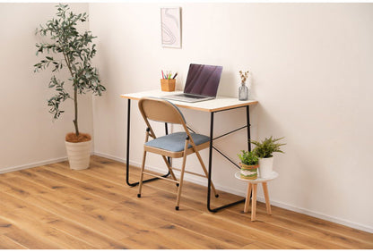 デスク 幅100cm 木製 スチール脚 コンパクト 省スペース インテリア 北欧 リモートワーク 在宅ワーク リビング ダイニング シンプル 机 デスク テーブル パソコンデスク(代引不可)
