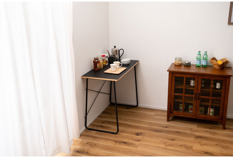 デスク 幅100cm 木製 スチール脚 コンパクト 省スペース インテリア 北欧 リモートワーク 在宅ワーク リビング ダイニング シンプル 机 デスク テーブル パソコンデスク(代引不可)