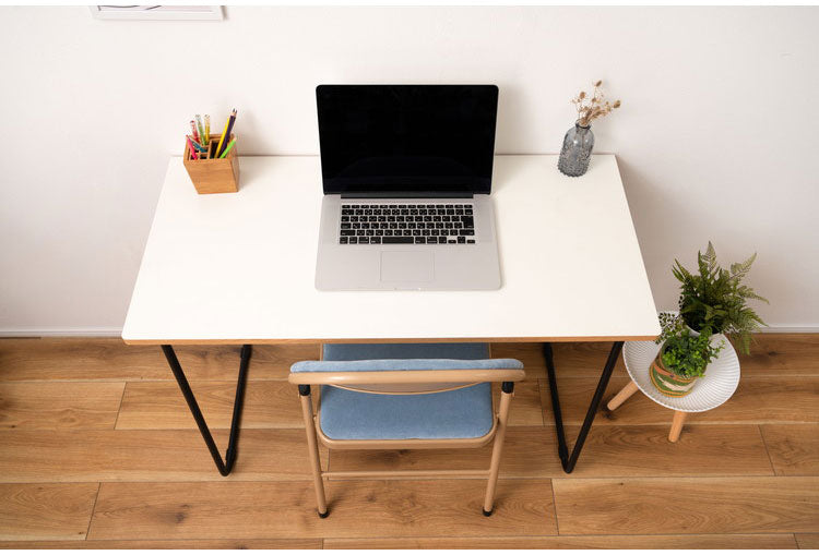デスク 幅100cm 木製 スチール脚 コンパクト 省スペース インテリア 北欧 リモートワーク 在宅ワーク リビング ダイニング シンプル 机 デスク テーブル パソコンデスク(代引不可)