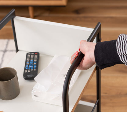 デスクワゴン デスクワゴン ワゴン シンプル ブラック 黒 収納 キャスター キャスター付き 2段 おしゃれ 背板付き 背板 高さ60cm 仕事用 スチール 木製 木 インテリア おしゃれ 北欧 かわいい(代引不可)