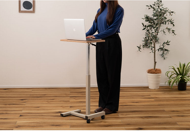 昇降サイドテーブル 昇降サイドテーブル 昇降 サイドテーブル テーブル キャスター付き キャスター 無段階調整 スタンディング スタンディングデスク デスク インテリア おしゃれ 北欧 かわいい(代引不可)