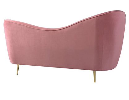 ソファ ソファー 2人掛け 2人掛けソファー アーム付き 幅162cm ファブリック 布地 ベロア生地 クッション付き かわいい 高級感 上品 おしゃれ ピンク グレー(代引不可)