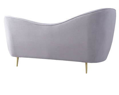 ソファ ソファー 2人掛け 2人掛けソファー アーム付き 幅162cm ファブリック 布地 ベロア生地 クッション付き かわいい 高級感 上品 おしゃれ ピンク グレー(代引不可)