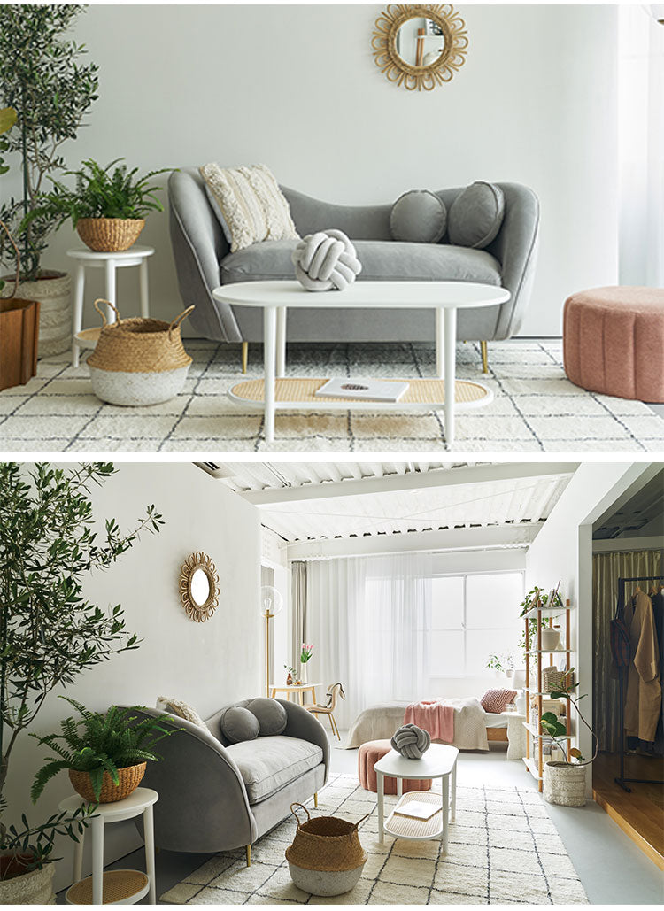 ソファ ソファー 2人掛け 2人掛けソファー アーム付き 幅162cm ファブリック 布地 ベロア生地 クッション付き かわいい 高級感 上品 おしゃれ ピンク グレー(代引不可)