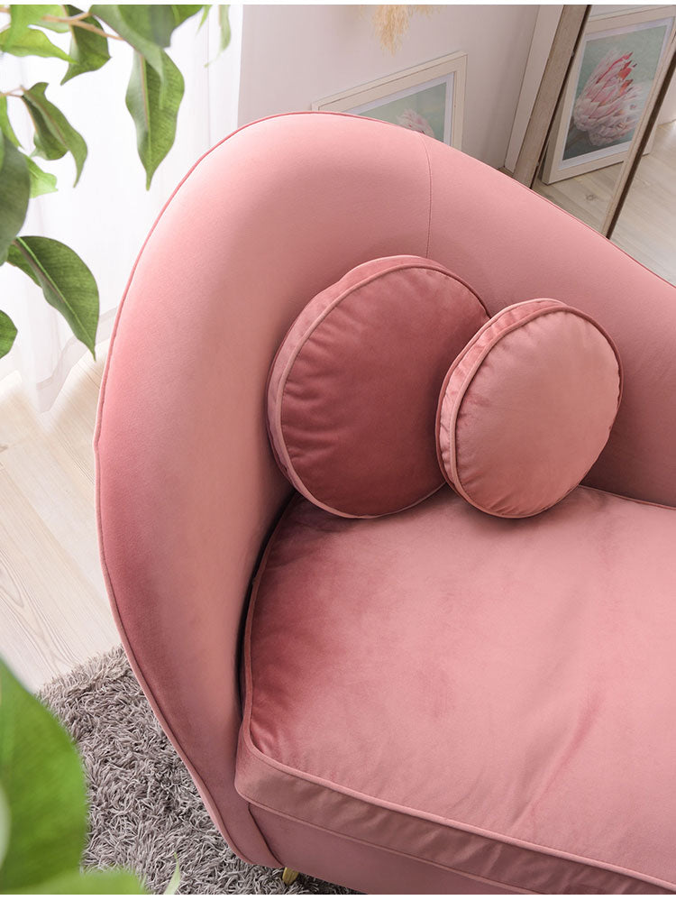 ソファ ソファー 2人掛け 2人掛けソファー アーム付き 幅162cm ファブリック 布地 ベロア生地 クッション付き かわいい 高級感 上品 おしゃれ ピンク グレー(代引不可)