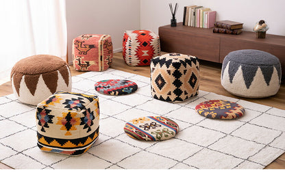 ビーズクッション ラウンドスツール 丸型 コットン 発砲ビーズ オットマン 腰掛け 座布団 座椅子 イス いす 椅子 軽量 ソファ おしゃれ かわいい クッションチェア 丸クッション 韓国インテリア(代引不可)