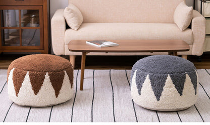 ビーズクッション ラウンドスツール 丸型 コットン 発砲ビーズ オットマン 腰掛け 座布団 座椅子 イス いす 椅子 軽量 ソファ おしゃれ かわいい クッションチェア 丸クッション 韓国インテリア(代引不可)