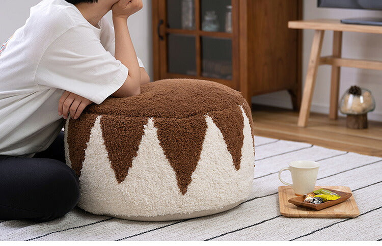 ビーズクッション ラウンドスツール 丸型 コットン 発砲ビーズ オットマン 腰掛け 座布団 座椅子 イス いす 椅子 軽量 ソファ おしゃれ かわいい クッションチェア 丸クッション 韓国インテリア(代引不可)