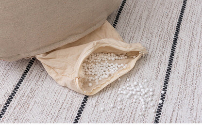 スツール スクエア 角型 オルテガ調 ビーズクッション 軽量 おしゃれ コットン 発砲ビーズ 腰掛け オットマン 座椅子 肘置き 四角形タイプ 北欧 足置き フロアスツール(代引不可)