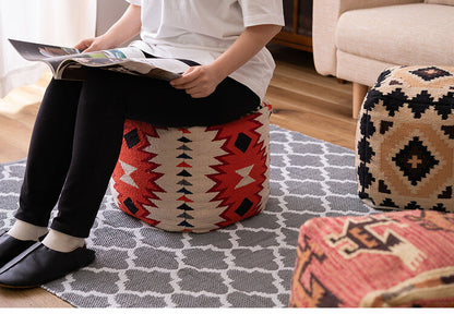 スツール スクエア 角型 オルテガ調 ビーズクッション 軽量 おしゃれ コットン 発砲ビーズ 腰掛け オットマン 座椅子 肘置き 四角形タイプ 北欧 足置き フロアスツール(代引不可)