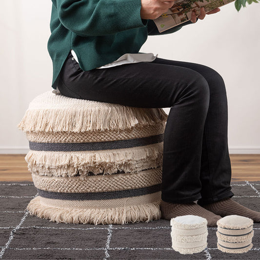 ラウンドスツール フロアチェア キューブスツール ブルー (完成品) フロアチェア おしゃれ 家具 インテリア コットン ポリウレタン(発泡ビーズ) ライトファニチャー(代引不可)