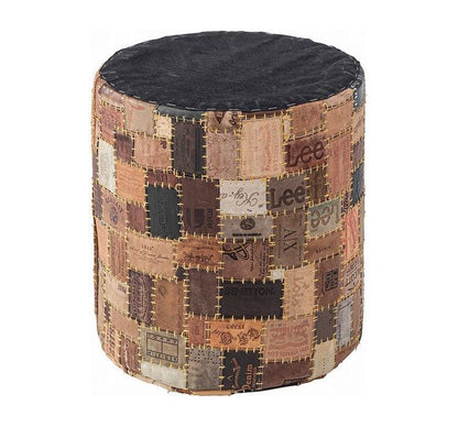 スツール ラウンドスツール おしゃれ タグ 腰掛け レザー ラウンドスツール 個性的 ヴィンテージ ラウンド 丸 大きめ オットマン リビング 寝室 店舗 ディスプレイ(代引不可)