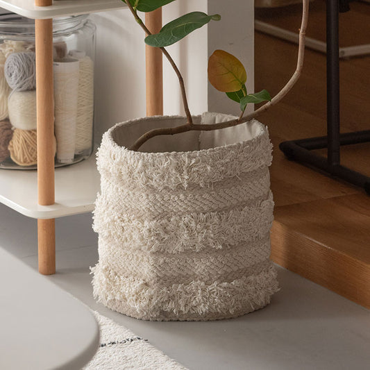 プランターカバー Sサイズ マジックテープ コットン カバー 屋内用 ガーデニング インテリア おしゃれ 北欧 かわいい シンプル 雑貨 ナチュラル 植木鉢(代引不可)