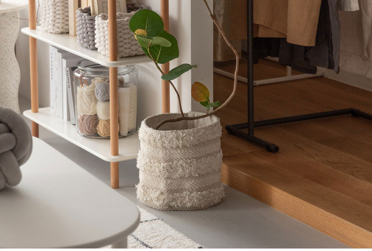 プランターカバー Sサイズ マジックテープ コットン カバー 屋内用 ガーデニング インテリア おしゃれ 北欧 かわいい シンプル 雑貨 ナチュラル 植木鉢(代引不可)