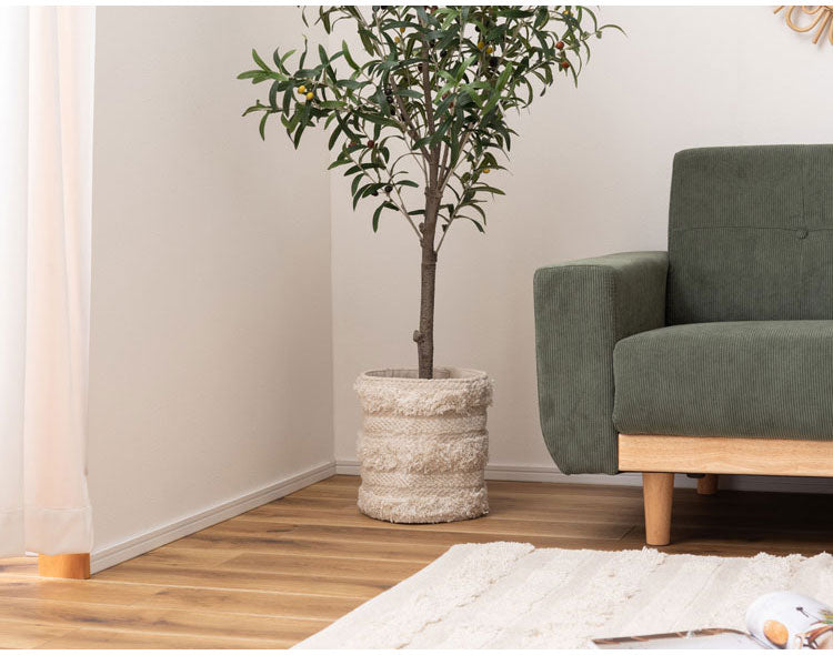 プランターカバー Sサイズ マジックテープ コットン カバー 屋内用 ガーデニング インテリア おしゃれ 北欧 かわいい シンプル 雑貨 ナチュラル 植木鉢(代引不可)