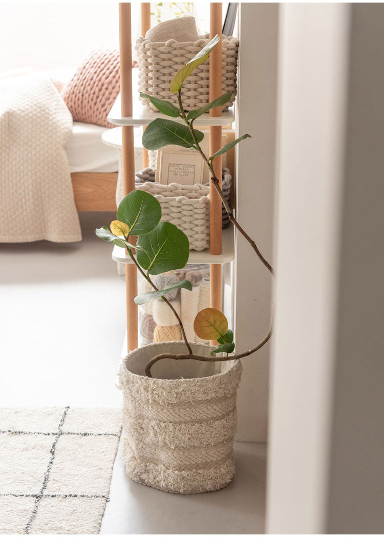 プランターカバー Sサイズ マジックテープ コットン カバー 屋内用 ガーデニング インテリア おしゃれ 北欧 かわいい シンプル 雑貨 ナチュラル 植木鉢(代引不可)