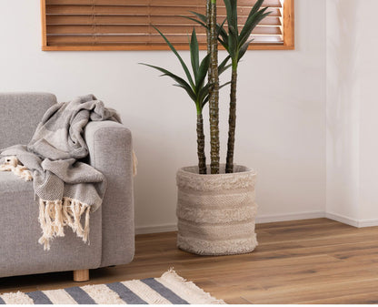 プランターカバー Mサイズ マジックテープ コットン カバー 屋内用 ガーデニング インテリア おしゃれ 北欧 かわいい シンプル 雑貨 ナチュラル 植木鉢(代引不可)