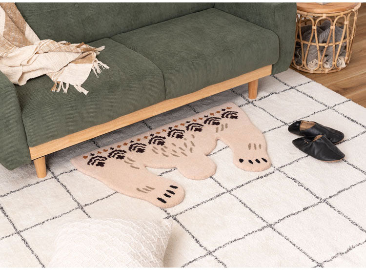 アニマルラグ トラ 虎 タイガー 狐 きつね 熊 くま かわいい おしゃれ インテリア カーペット 絨毯 個性的 アニマル 動物 セパレート 癒し(代引不可)