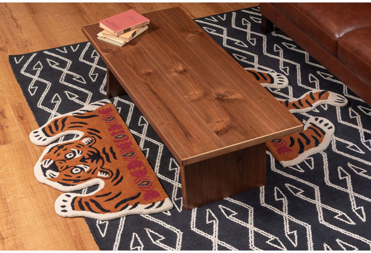 アニマルラグ トラ 虎 タイガー 狐 きつね 熊 くま かわいい おしゃれ インテリア カーペット 絨毯 個性的 アニマル 動物 セパレート 癒し(代引不可)