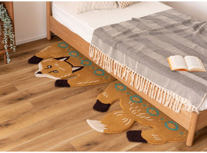 アニマルラグ トラ 虎 タイガー 狐 きつね 熊 くま かわいい おしゃれ インテリア カーペット 絨毯 個性的 アニマル 動物 セパレート 癒し(代引不可)