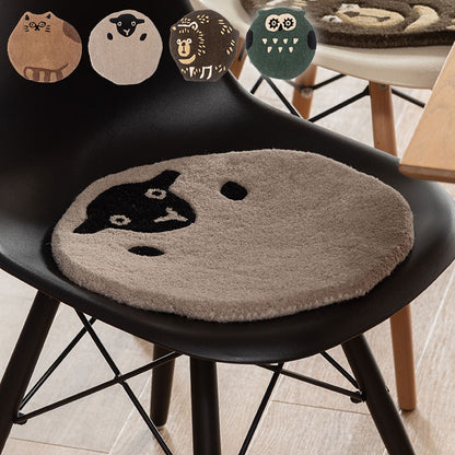 アニマルシートクッション キャット オウル シープ ベアー ネコ 猫 にゃんこ フクロウ ヒツジ 羊 クマ 熊 かわいい シートクッション 椅子 動物 アニマル柄 おしゃれ 個性的 コンパクト ふわふわ(代引不可)