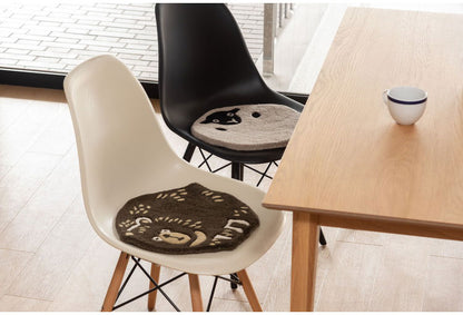 アニマルシートクッション キャット オウル シープ ベアー ネコ 猫 にゃんこ フクロウ ヒツジ 羊 クマ 熊 かわいい シートクッション 椅子 動物 アニマル柄 おしゃれ 個性的 コンパクト ふわふわ(代引不可)