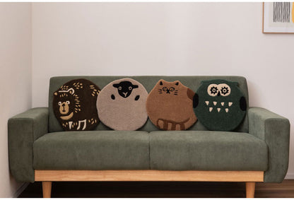 アニマルシートクッション キャット オウル シープ ベアー ネコ 猫 にゃんこ フクロウ ヒツジ 羊 クマ 熊 かわいい シートクッション 椅子 動物 アニマル柄 おしゃれ 個性的 コンパクト ふわふわ(代引不可)