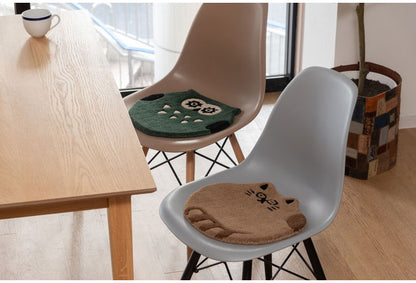 アニマルシートクッション キャット オウル シープ ベアー ネコ 猫 にゃんこ フクロウ ヒツジ 羊 クマ 熊 かわいい シートクッション 椅子 動物 アニマル柄 おしゃれ 個性的 コンパクト ふわふわ(代引不可)