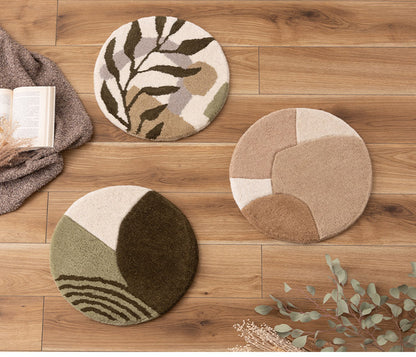 シートクッション シートクッション クッション タフティング 立体感 チェア ベンチ 幅40cm 奥行40cm 40×40 イス用クッション 40×40cm 円形 円 直径40cm 1人掛け用 北欧 ナチュラル 韓国インテリア(代引不可)