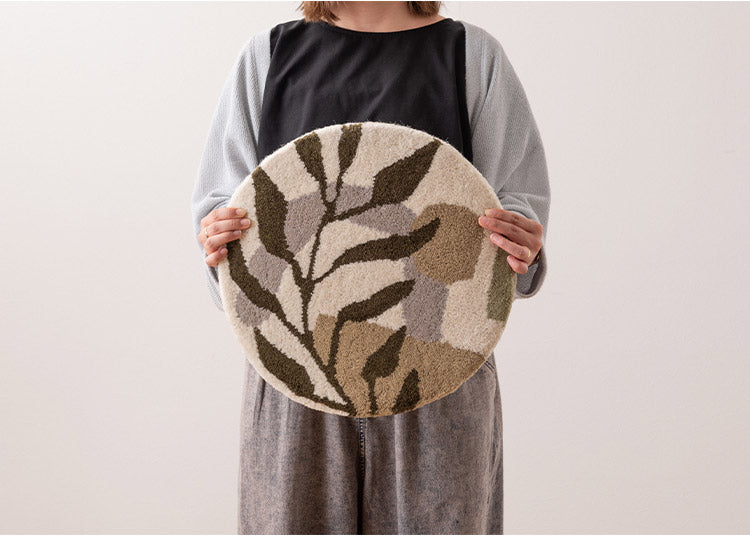 シートクッション シートクッション クッション タフティング 立体感 チェア ベンチ 幅40cm 奥行40cm 40×40 イス用クッション 40×40cm 円形 円 直径40cm 1人掛け用 北欧 ナチュラル 韓国インテリア(代引不可)