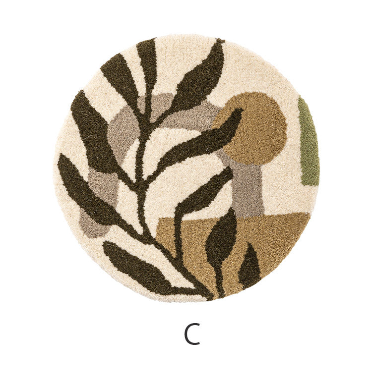 シートクッション シートクッション クッション タフティング 立体感 チェア ベンチ 幅40cm 奥行40cm 40×40 イス用クッション 40×40cm 円形 円 直径40cm 1人掛け用 北欧 ナチュラル 韓国インテリア(代引不可)