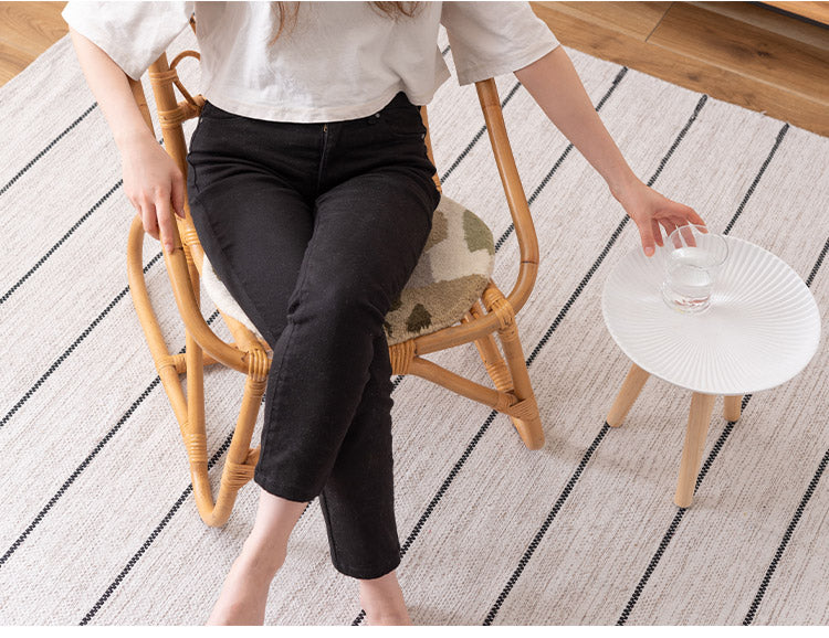 シートクッション シートクッション クッション タフティング 立体感 チェア ベンチ 幅40cm 奥行40cm 40×40 イス用クッション 40×40cm 円形 円 直径40cm 1人掛け用 北欧 ナチュラル 韓国インテリア(代引不可)